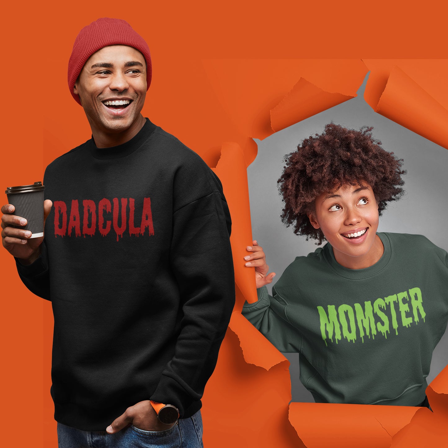 MOMSTER or DADCULA Graphic Pullover Sweatshirt