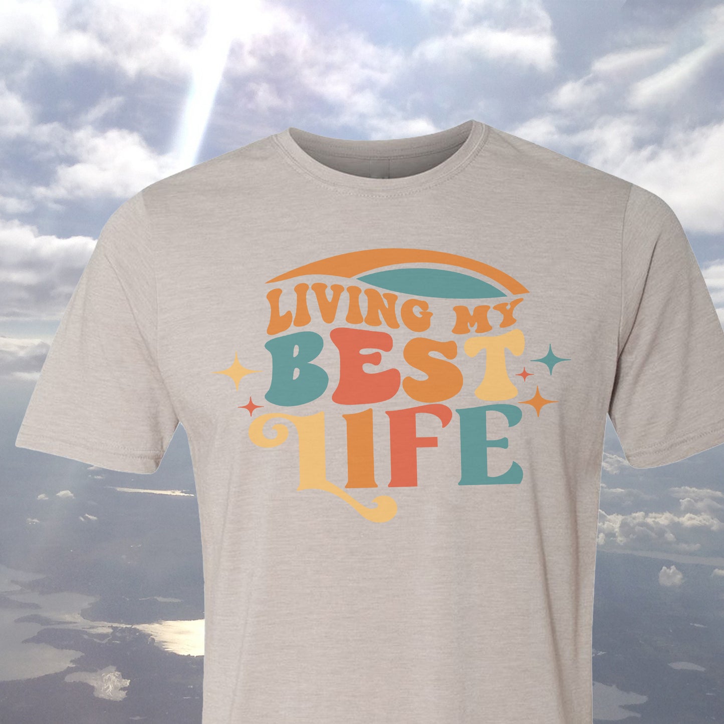 Best Life Blue Retro Tee