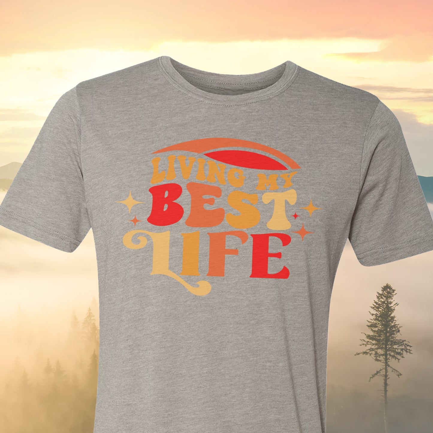 Best Life Red Retro Tee
