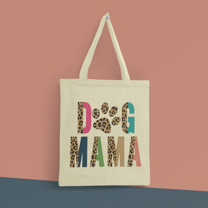 Dog Mama Leopard Tote Bag