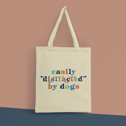 Easily Distracted By Dogs Tote Bag
