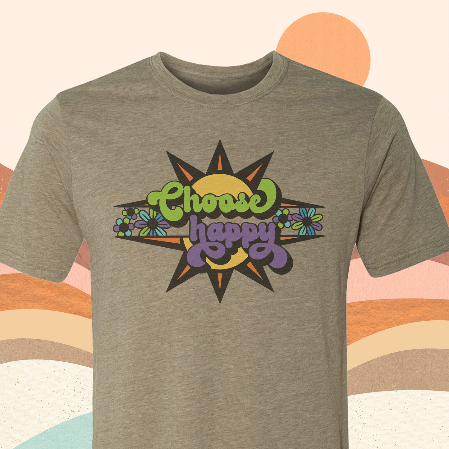 Choose Happy Sunburst Tee