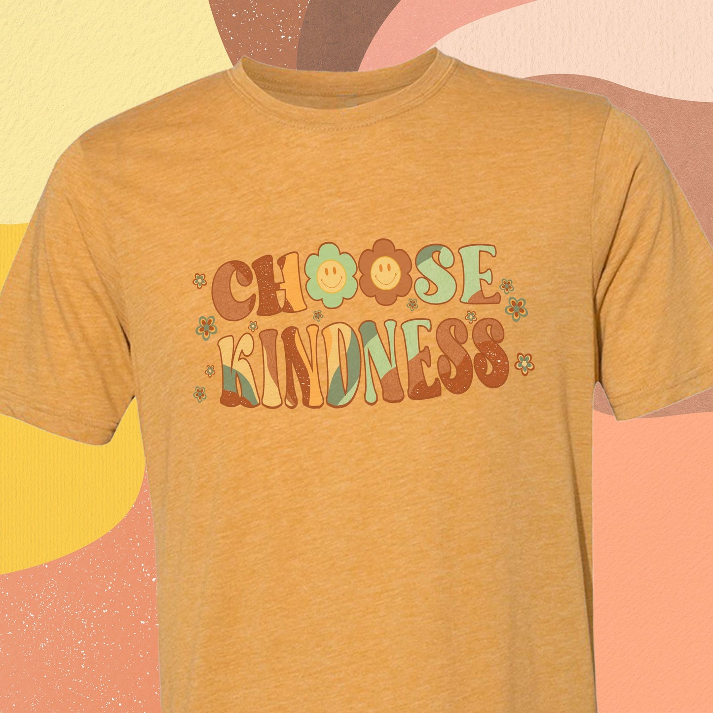 Choose Kindness Retro Flowers Tee