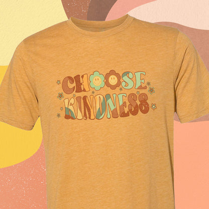 Choose Kindness Retro Flowers Tee