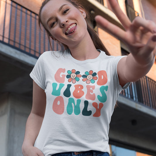 Good Vibes Only Retro Tee