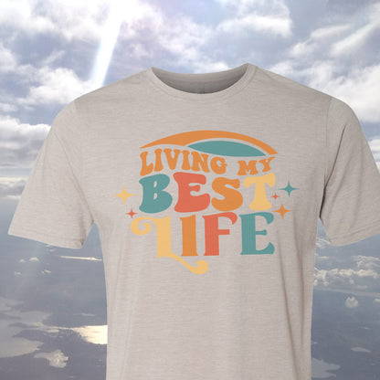 Best Life Blue Retro Tee