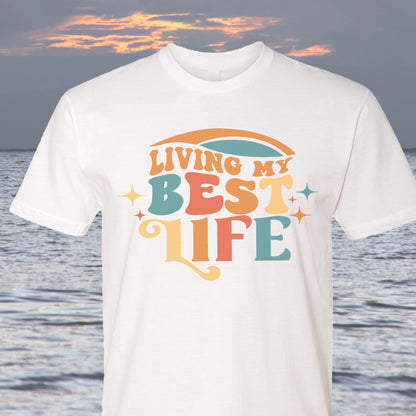 Best Life Blue Retro Tee